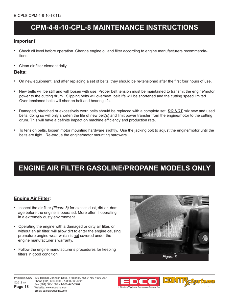 EDCO CPM-10 User Manual | Page 18 / 20