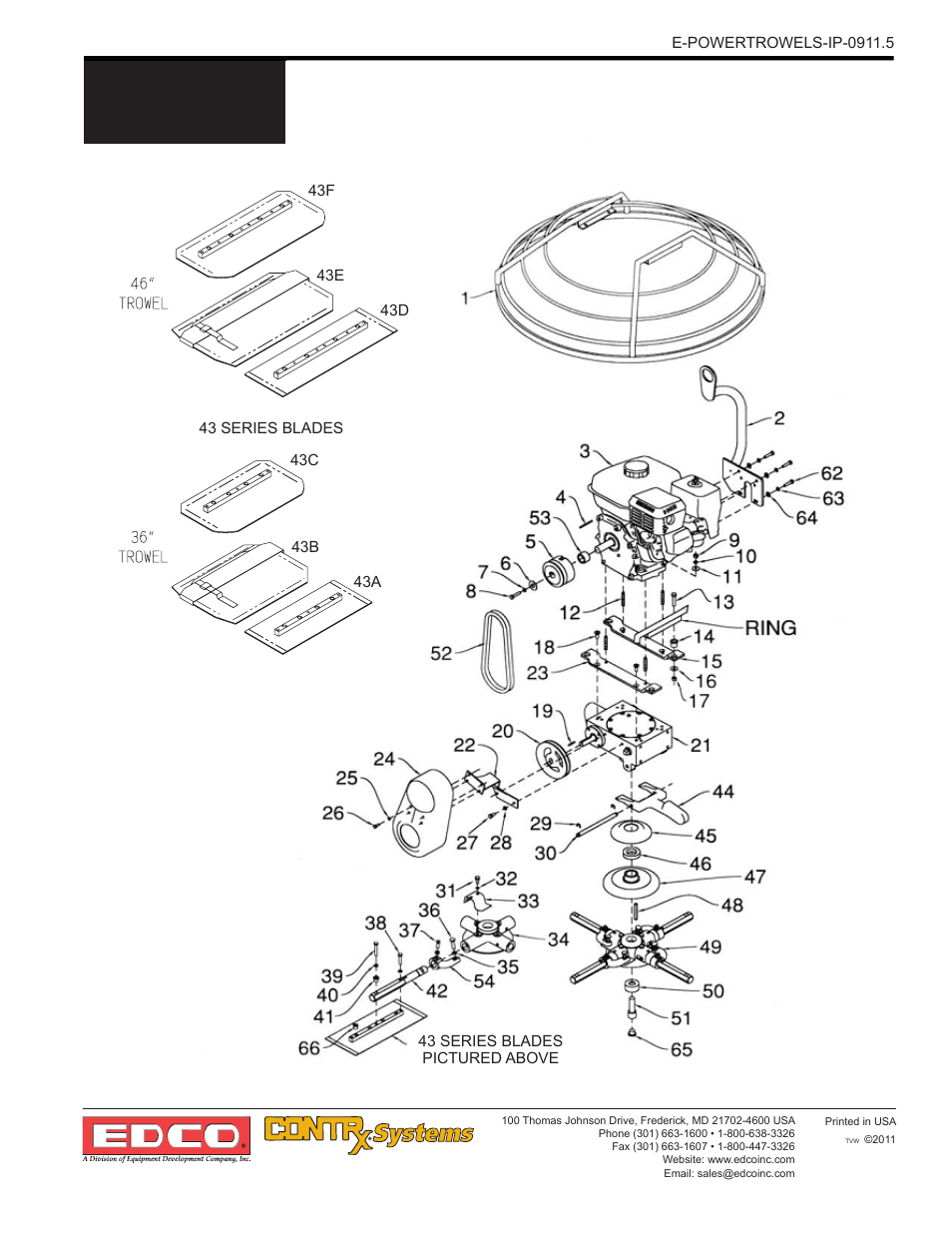3a parts, Lower end assembly 3a-1 | EDCO 446 User Manual | Page 15 / 24