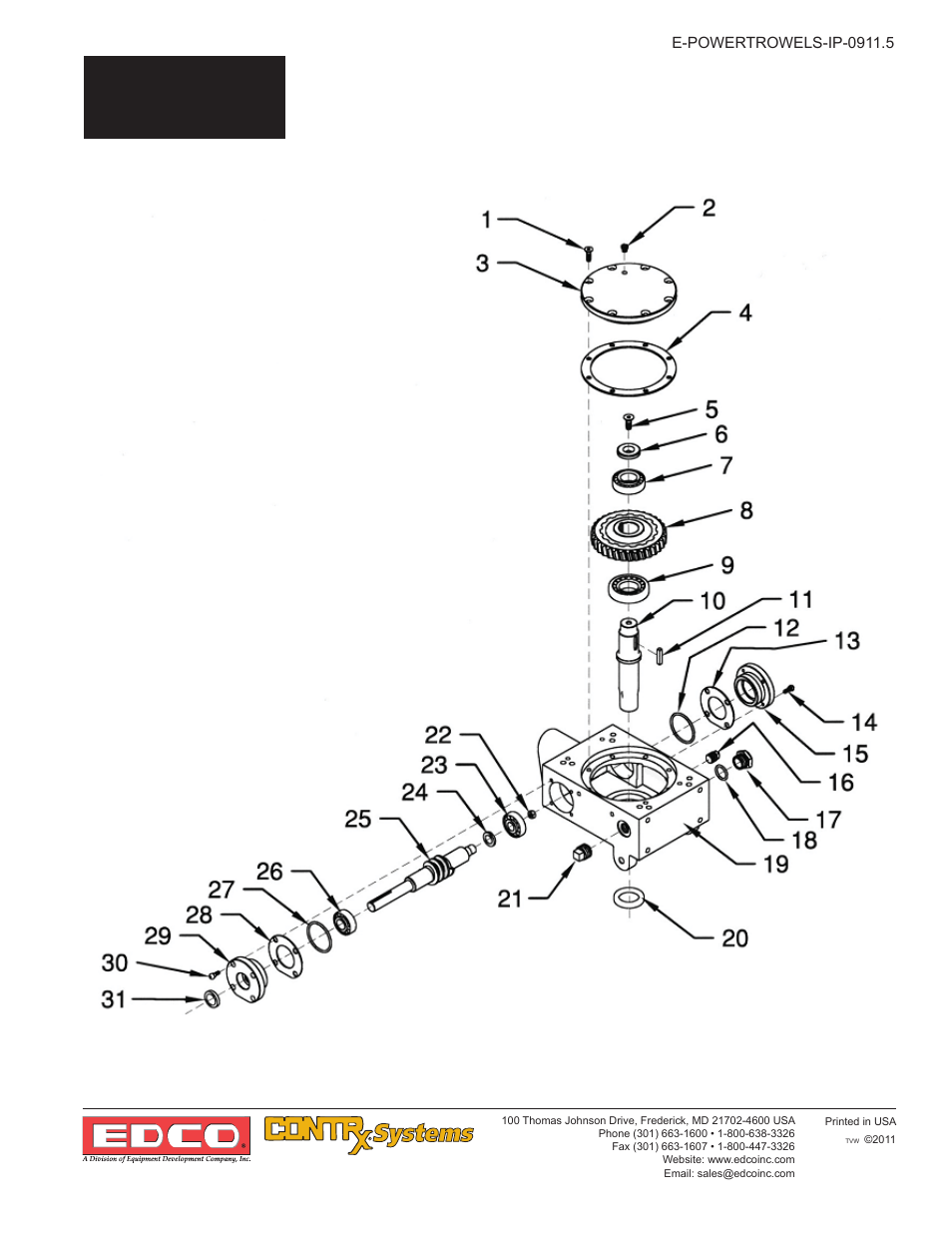 3a parts, 3a-6, Gearbox assembly | EDCO 446 User Manual | Page 19 / 24