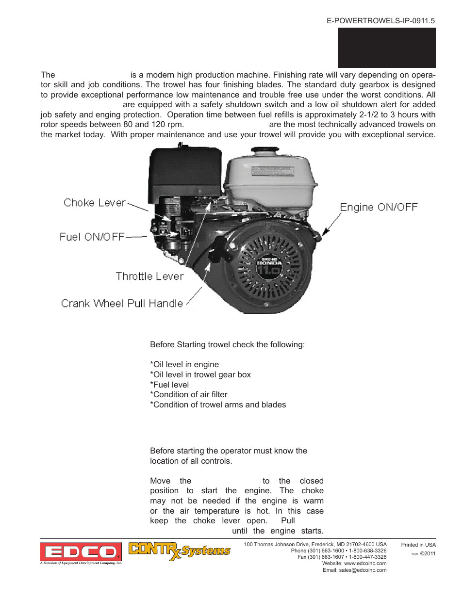 1a operations, 7 description, 8 before starting | 1a-9 | EDCO 446 User Manual | Page 9 / 24