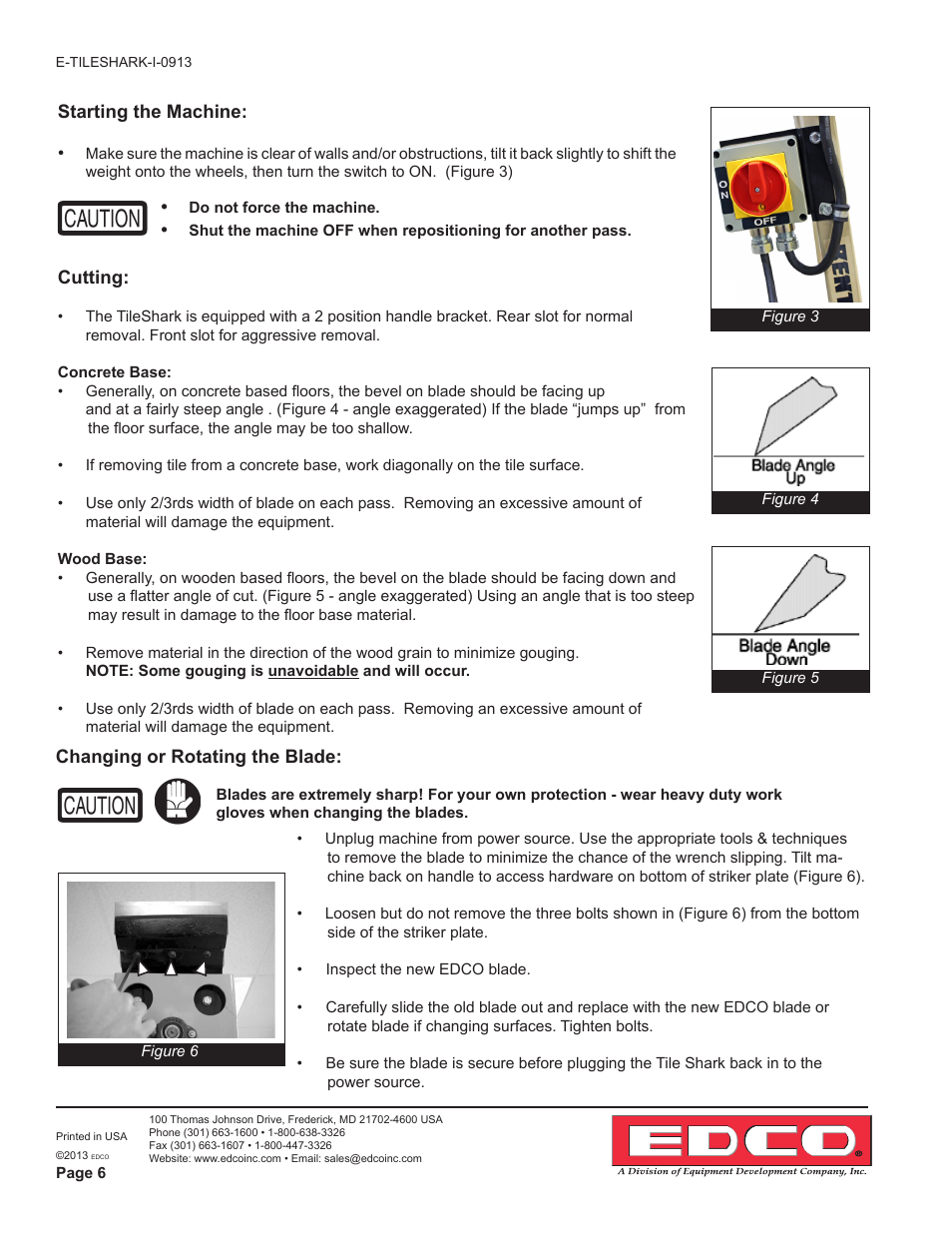 EDCO TILE SHARK User Manual | Page 6 / 8