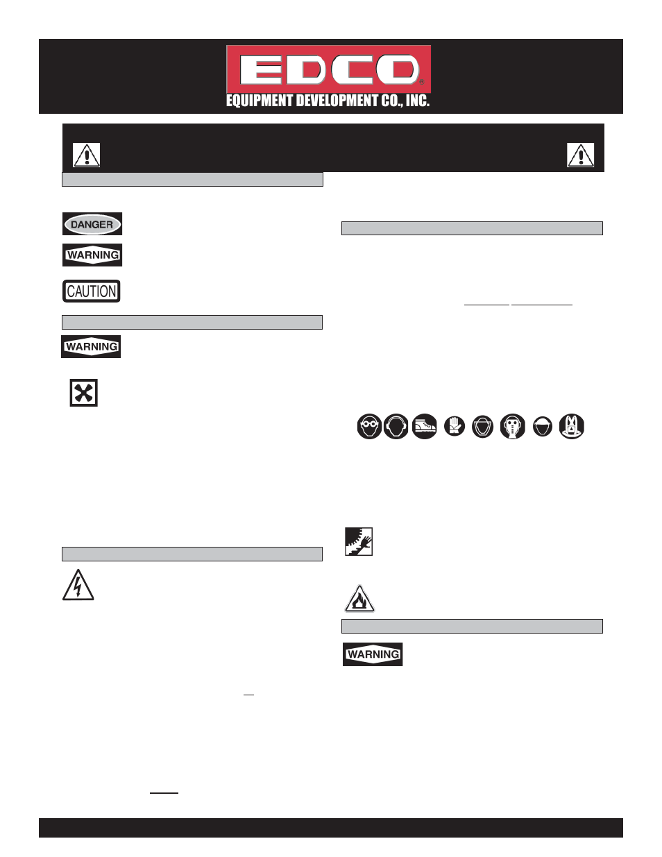 Equipment development co., inc | EDCO TS-14 User Manual | Page 2 / 12