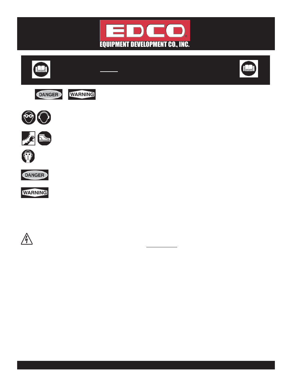 Safety guidelines, Equipment development co., inc | EDCO TS-14 User Manual | Page 4 / 12