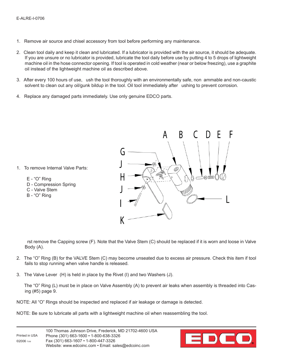 Maintenance instructions, Illustration #2 | EDCO ALR-BS User Manual | Page 10 / 16