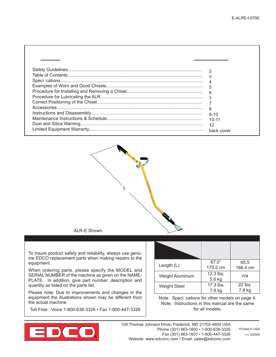 EDCO ALR-BS User Manual | Page 3 / 16