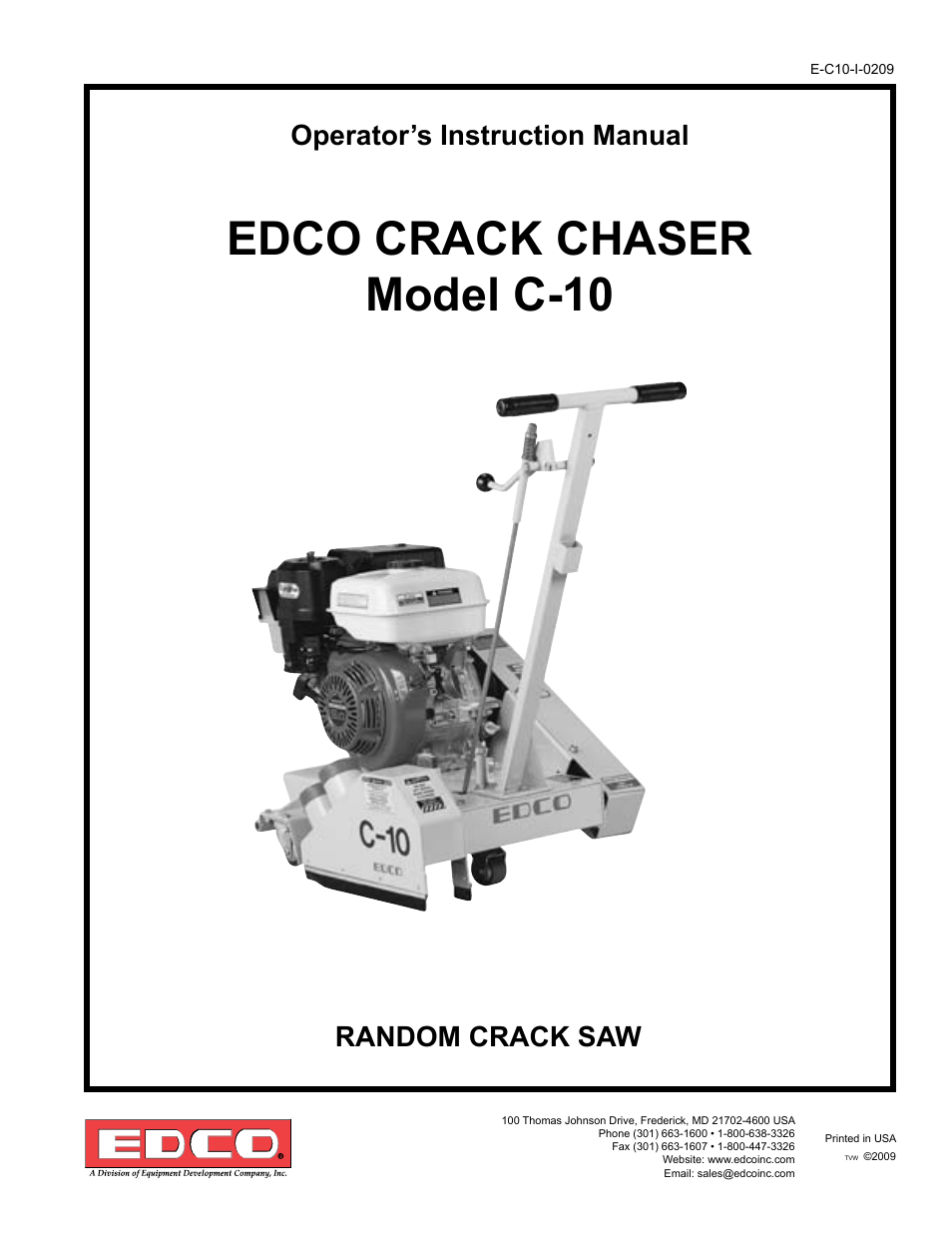 EDCO C-10 User Manual | 7 pages