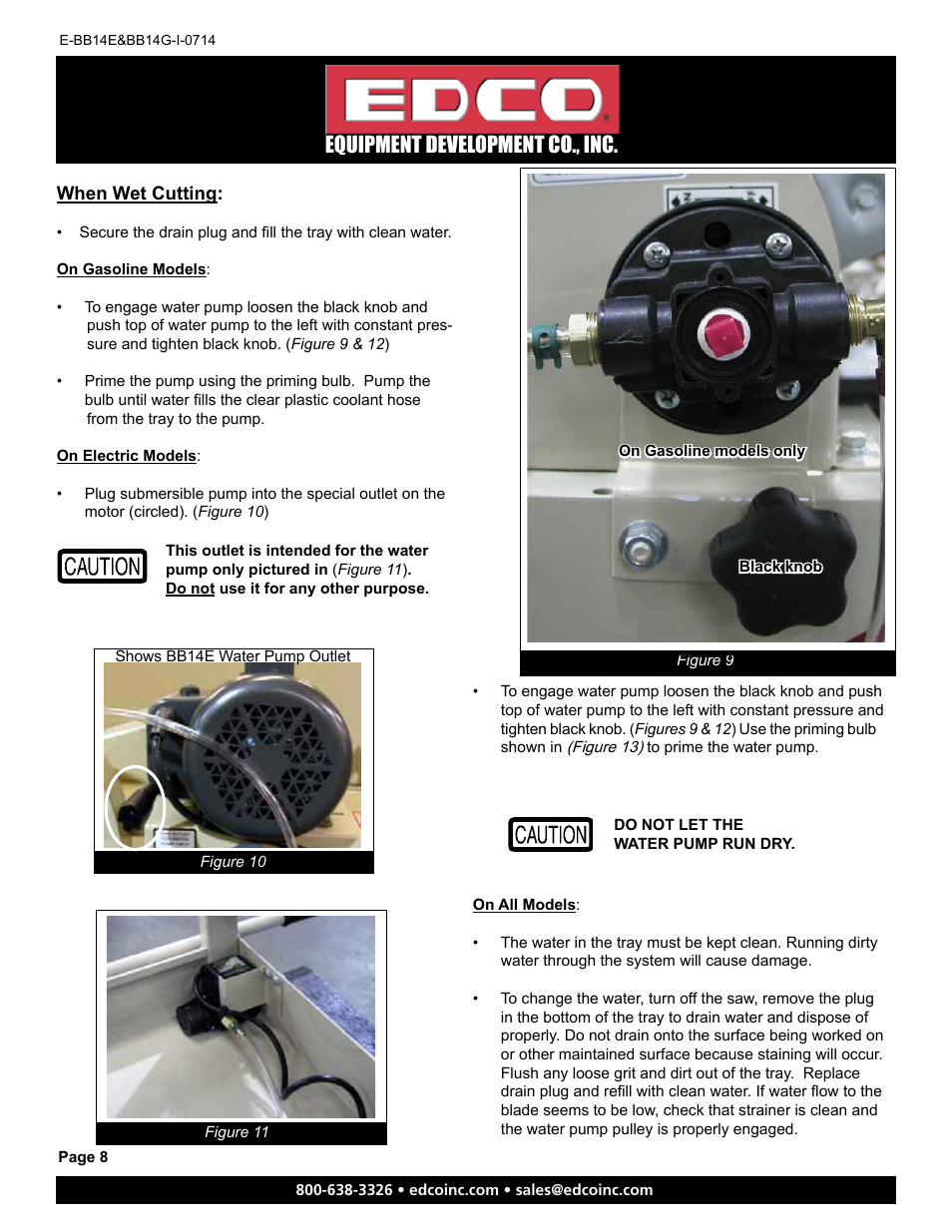 Equipment development co., inc | EDCO BB14E User Manual | Page 8 / 20