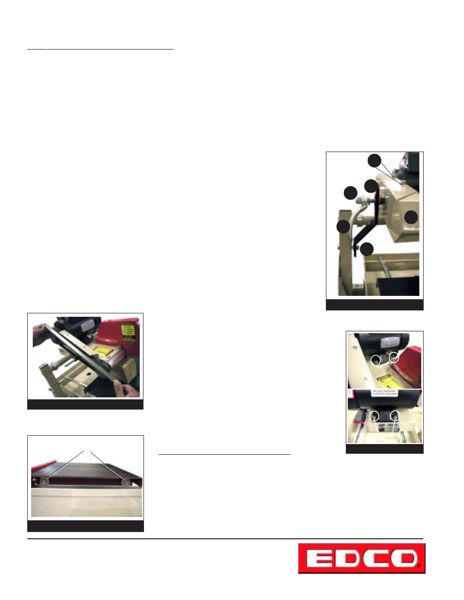 Belt adjustment and replacement, Clean wheels on rolling table | EDCO TMS-10 User Manual | Page 10 / 12