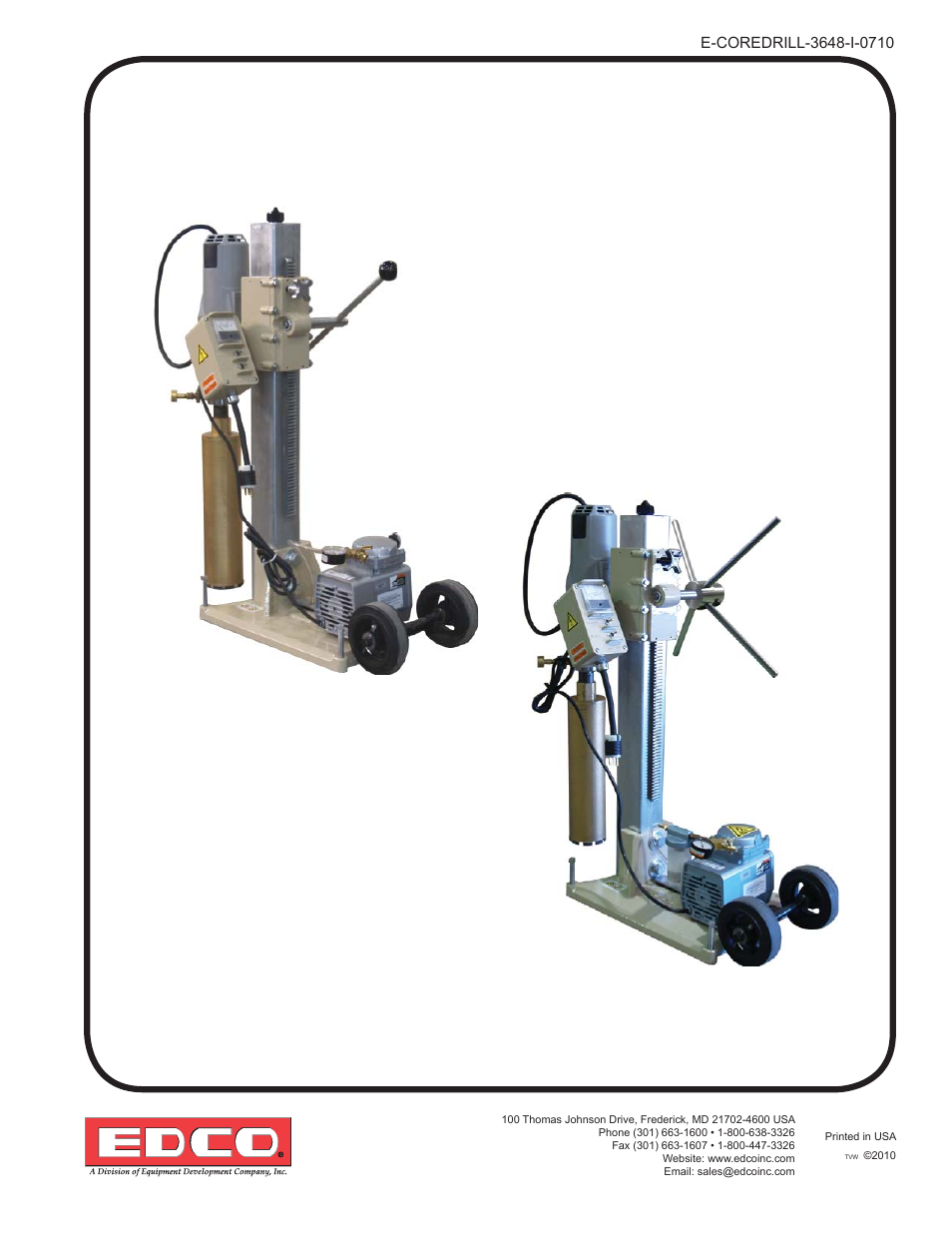 EDCO 48 CORE DRILL User Manual | 12 pages
