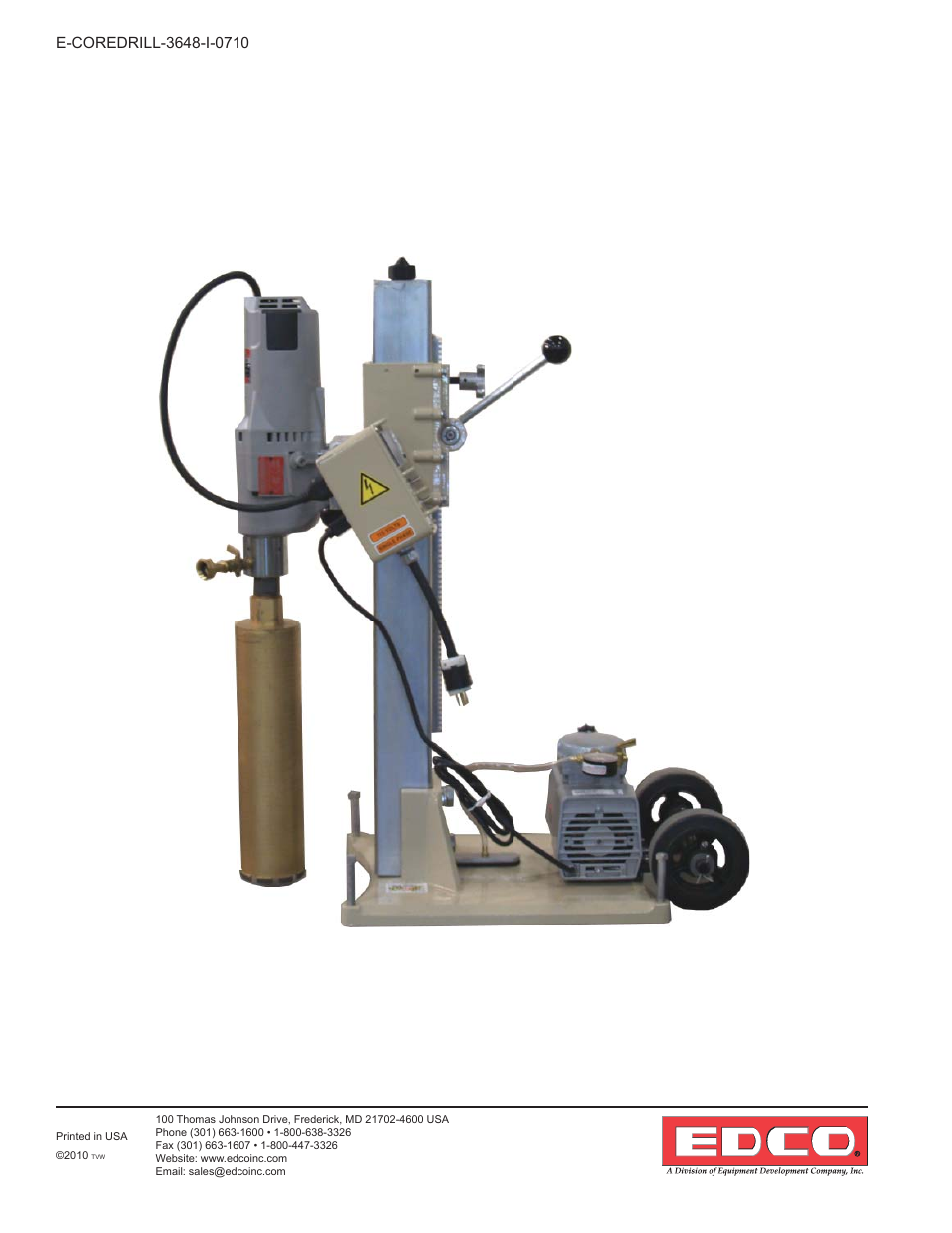 EDCO 48 CORE DRILL User Manual | Page 10 / 12