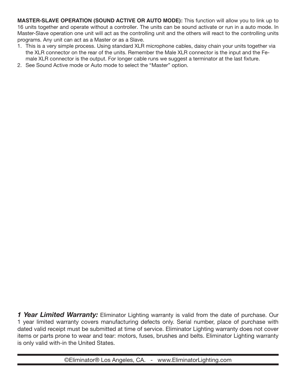 Eliminator Lighting Gyro LED User Manual | Page 3 / 4