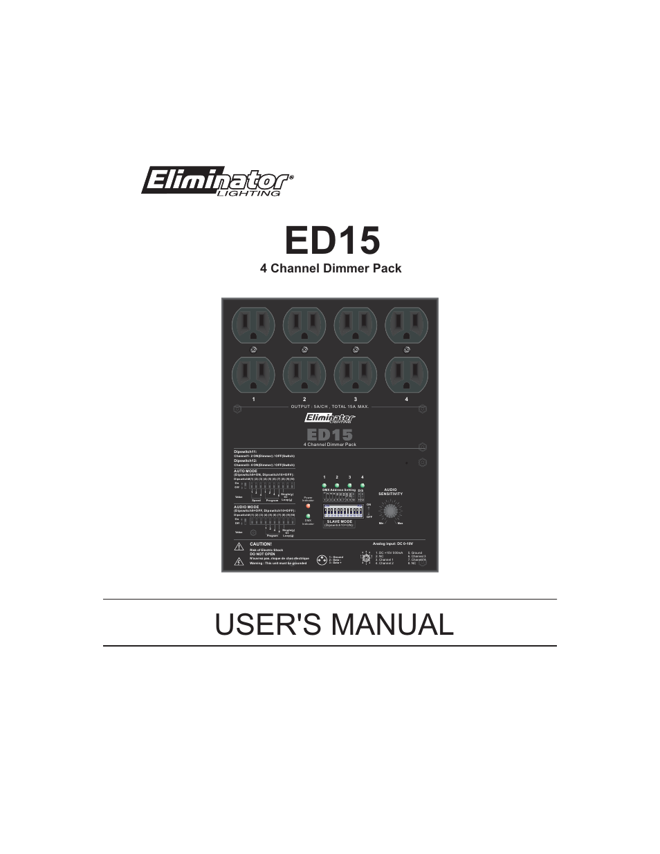 Eliminator Lighting ED-15 User Manual | 8 pages