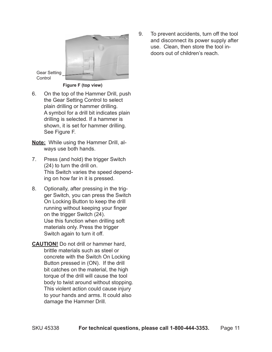 Chicago Electric 45338 User Manual | Page 11 / 15