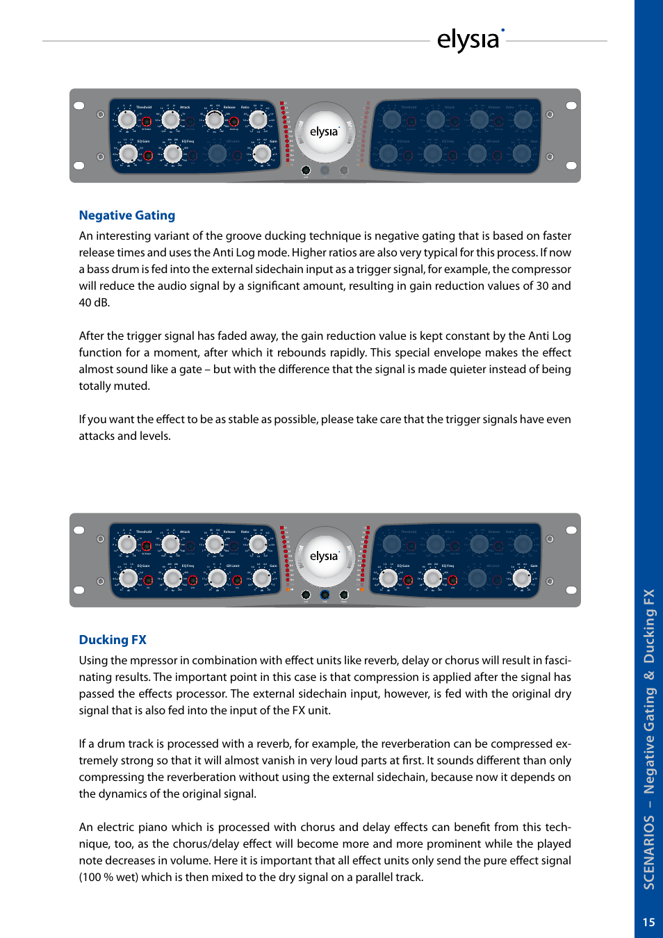Negative gating, Ducking fx | elysia mpressor User Manual | Page 15 / 27