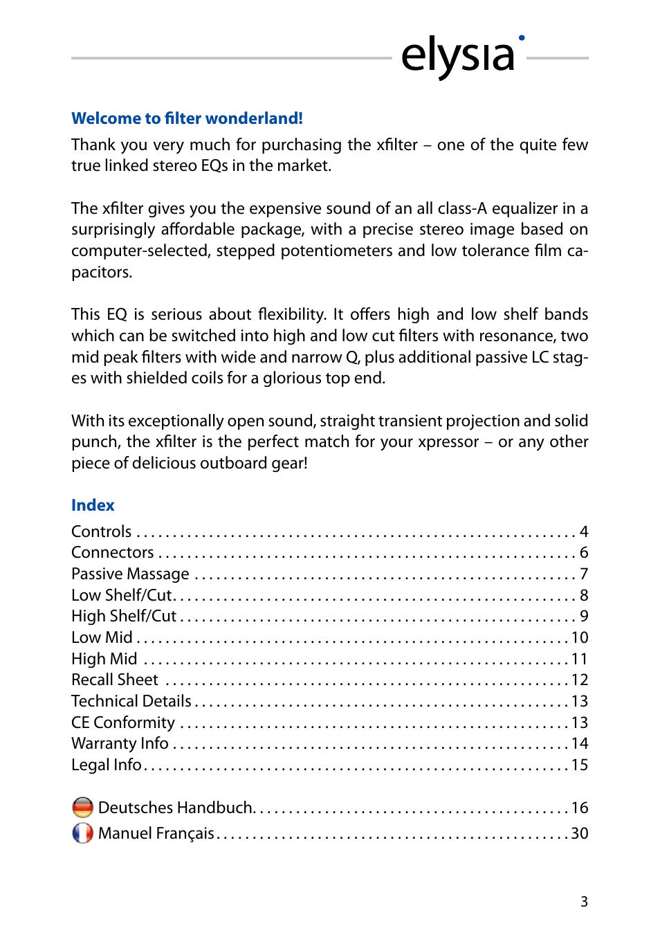 elysia xfilter User Manual | Page 3 / 16