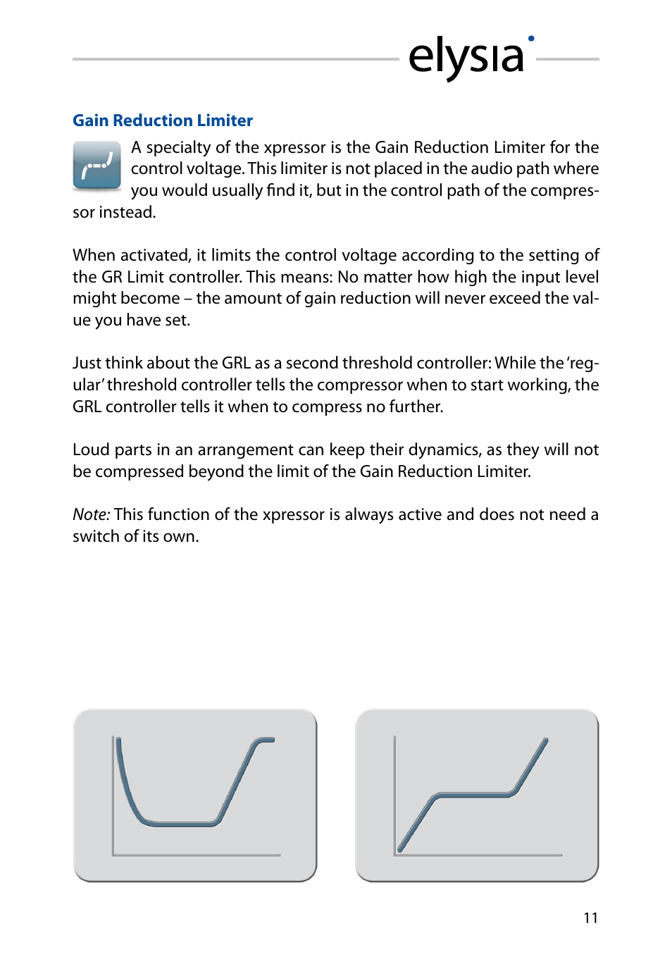 Gain reduction limiter | elysia xpressor User Manual | Page 11 / 16