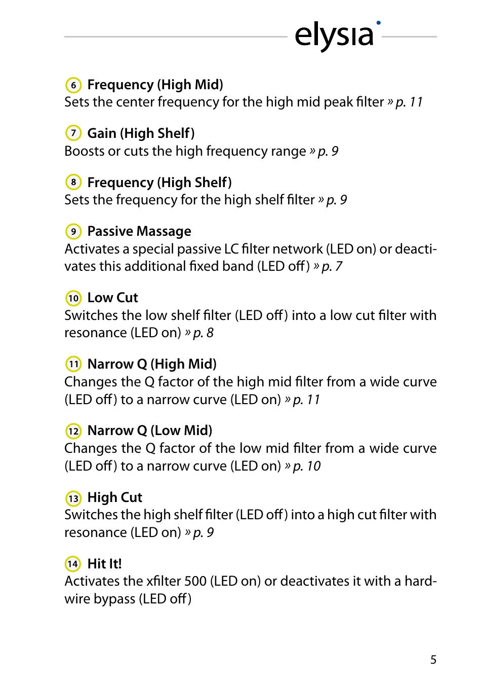 elysia xfilter 500 User Manual | Page 5 / 16