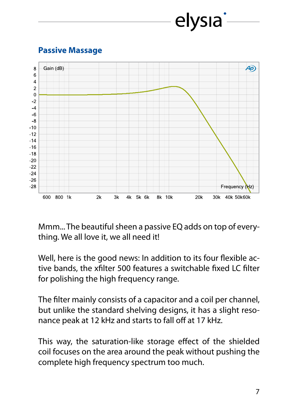 Passive massage | elysia xfilter 500 User Manual | Page 7 / 16