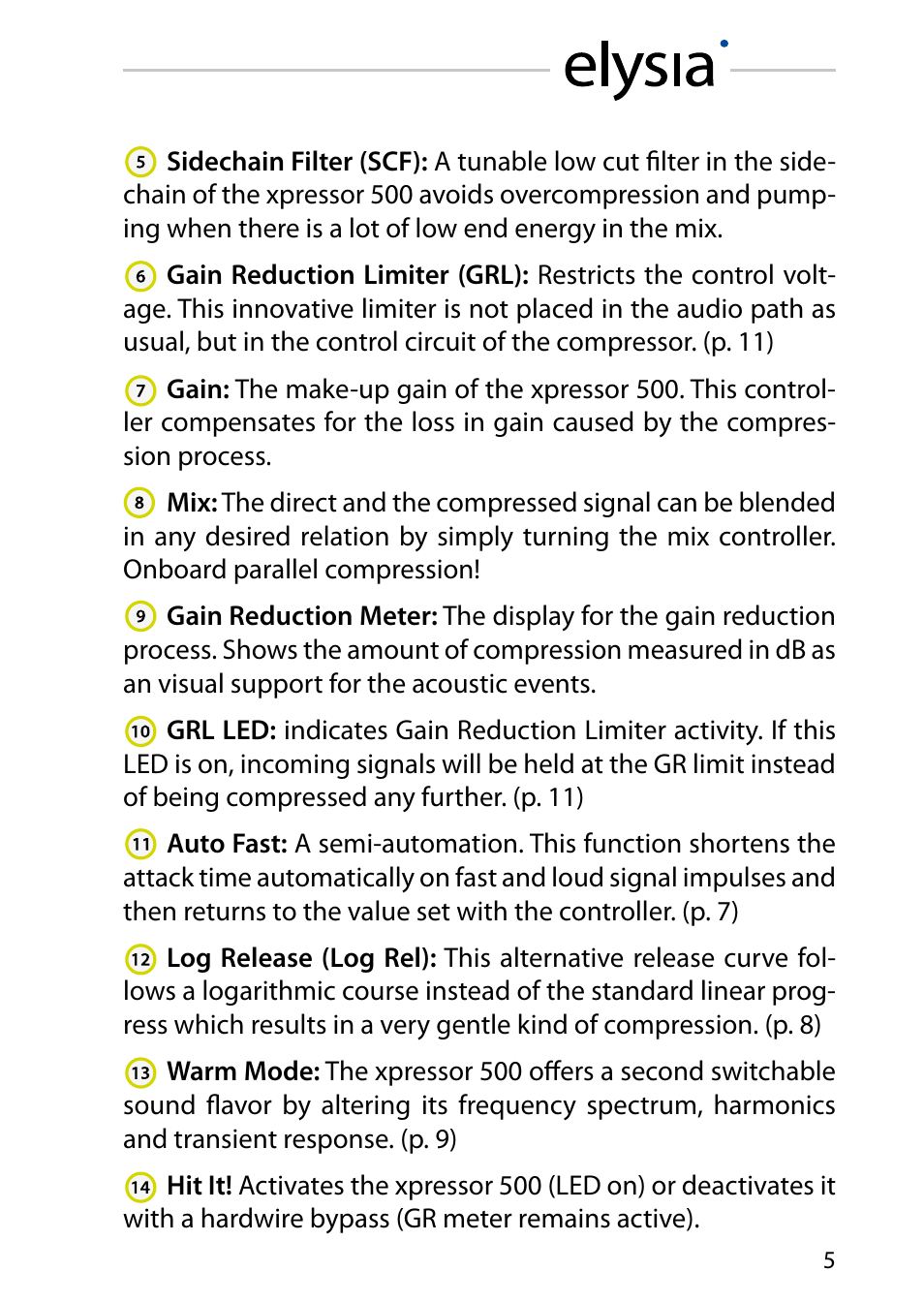 elysia xpressor 500 User Manual | Page 5 / 16