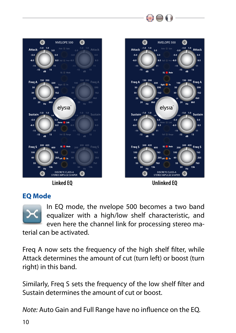 Eq mode | elysia nvelope 500 User Manual | Page 10 / 16
