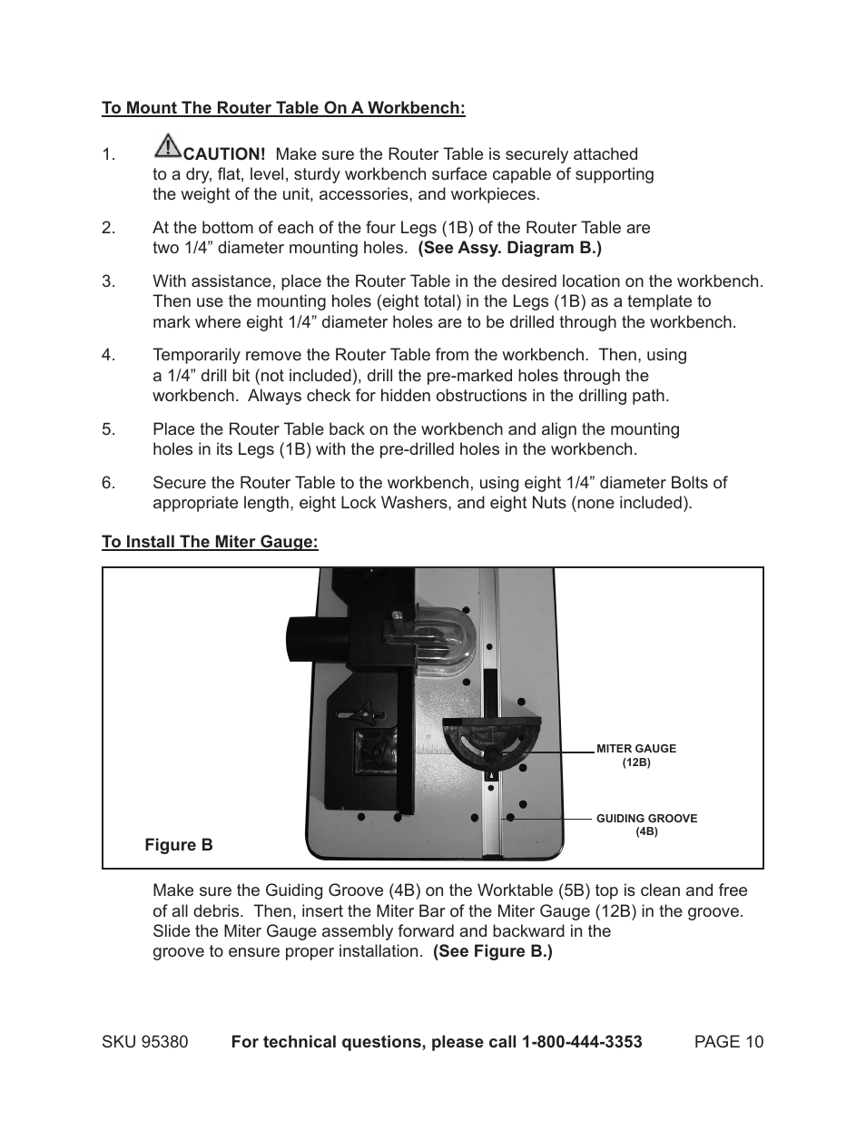 Chicago Electric ROUTER TABLE WITH ROUTER 95380 User Manual | Page 10 / 18