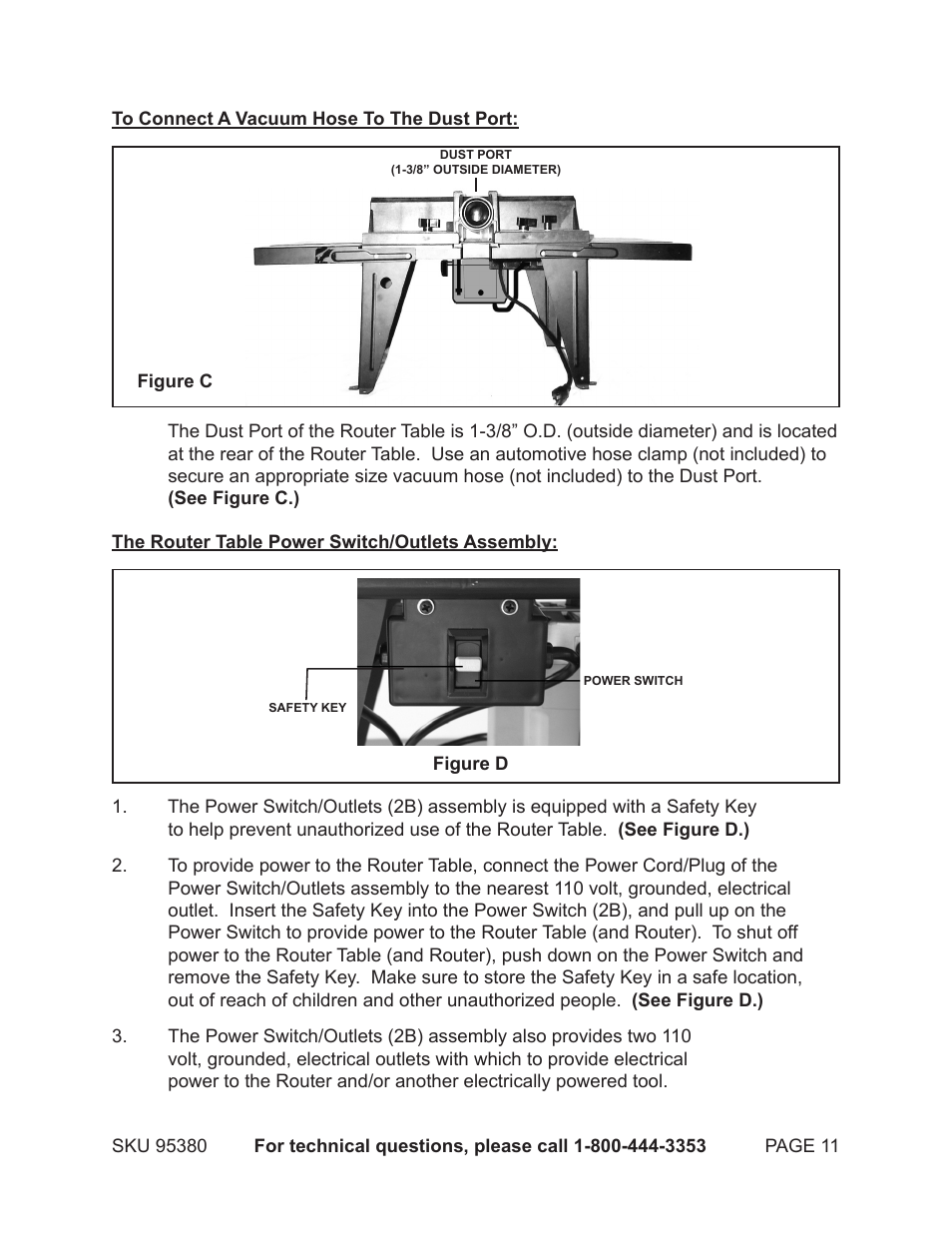 Chicago Electric ROUTER TABLE WITH ROUTER 95380 User Manual | Page 11 / 18