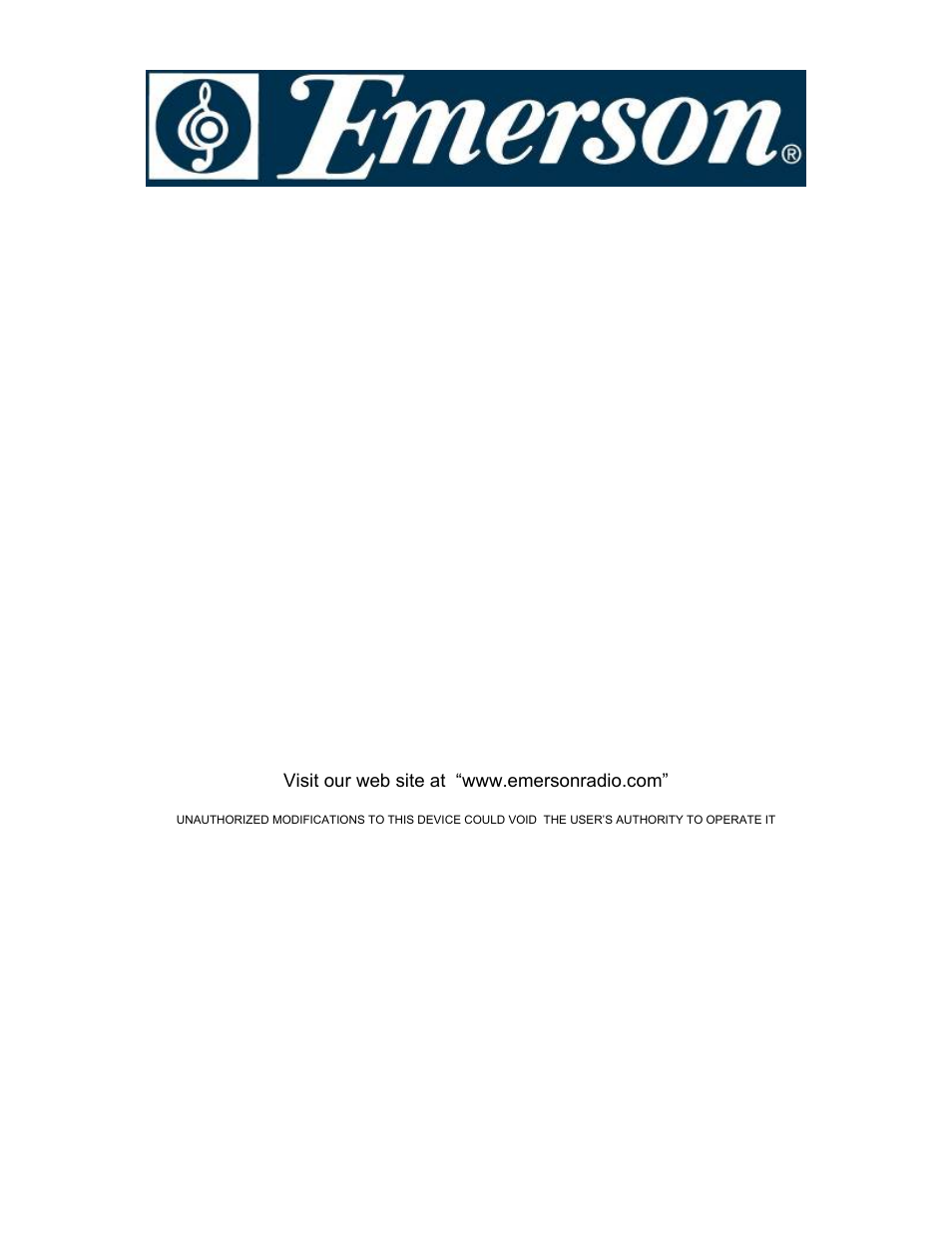 Emerson Radio FR24SL User Manual | 10 pages