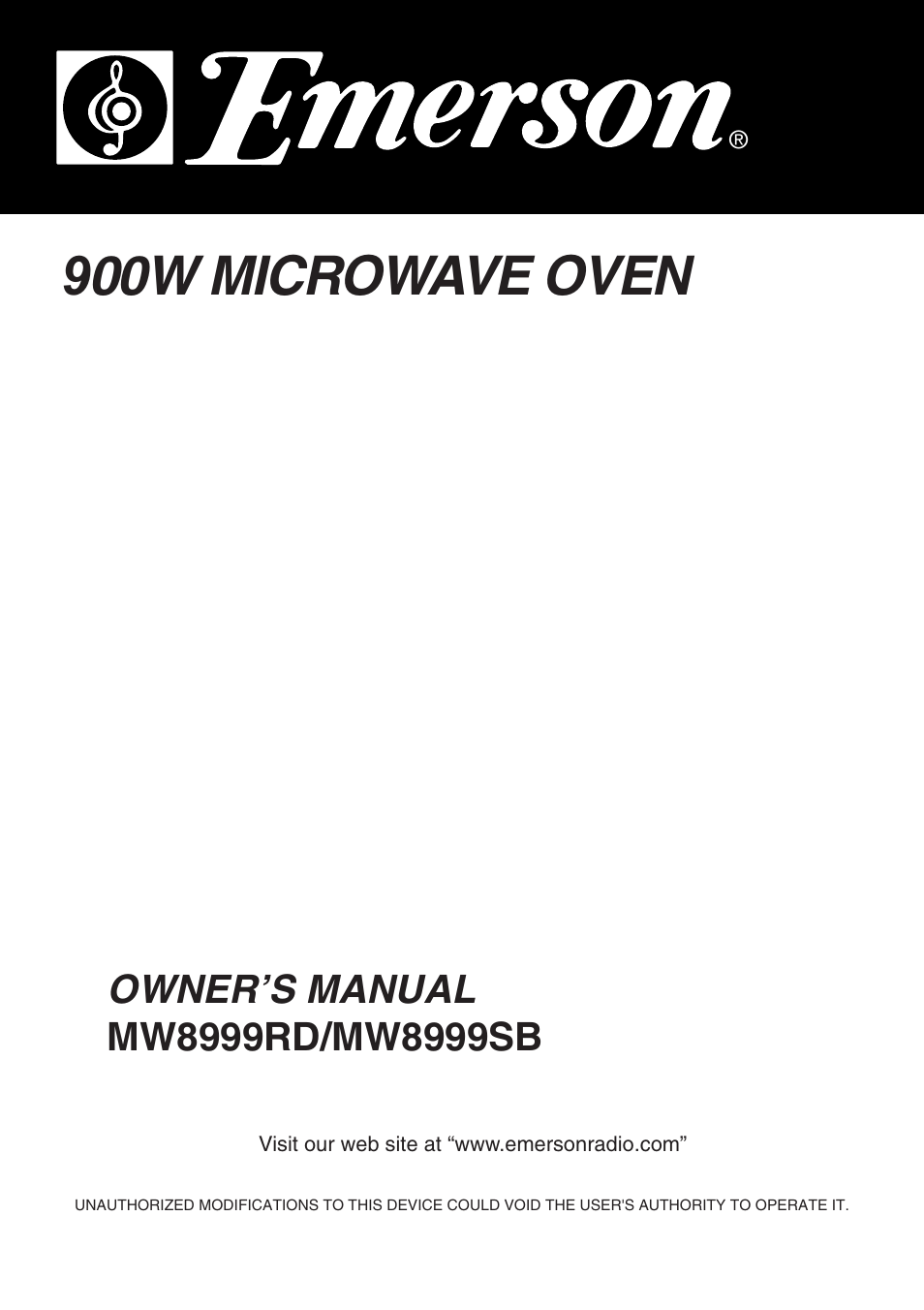 Emerson Radio MW8999RD User Manual | 31 pages