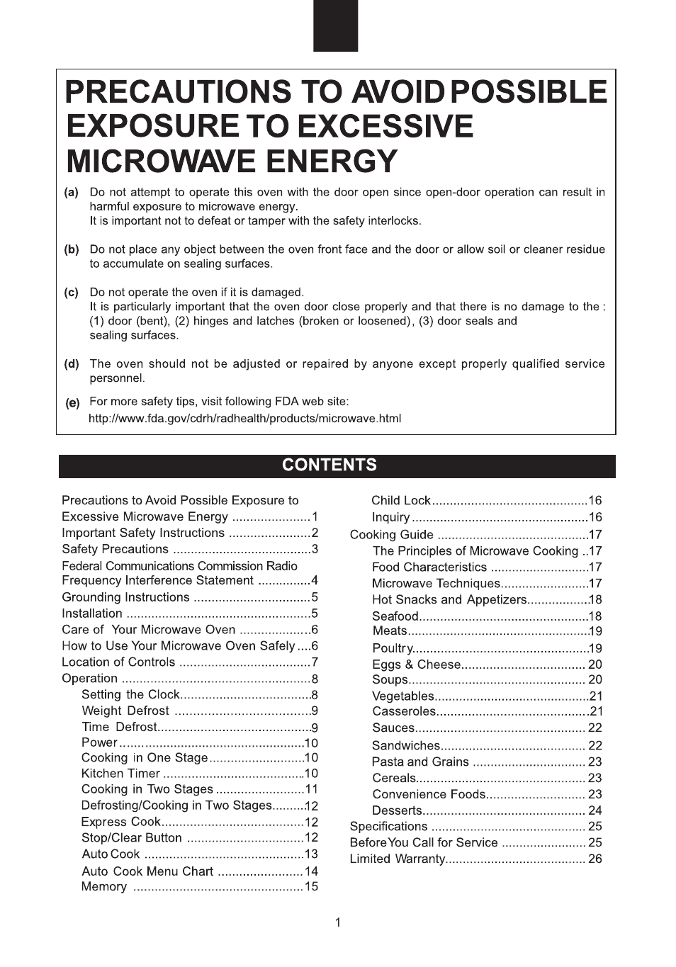 Emerson Radio MW1107B User Manual | Page 2 / 28