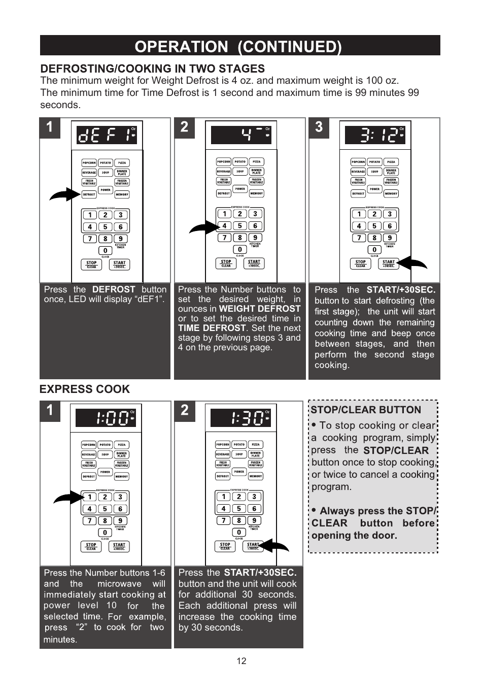 Express cook | Emerson Radio MW8785SS User Manual | Page 13 / 28