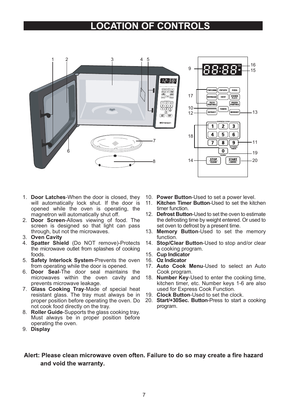 Emerson Radio MW8785SS User Manual | Page 8 / 28