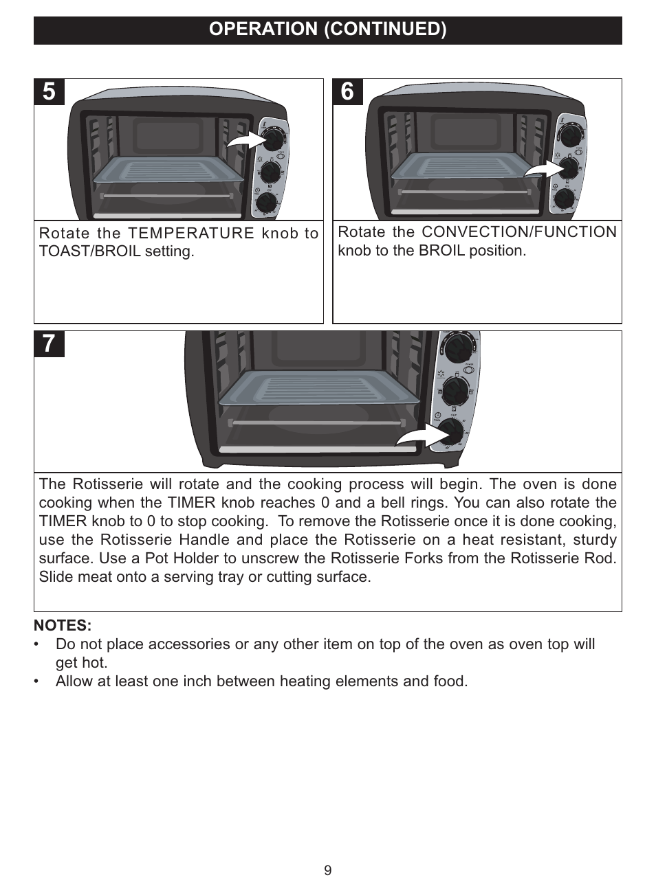 Operation (continued) | Emerson Radio TOR23 User Manual | Page 9 / 14