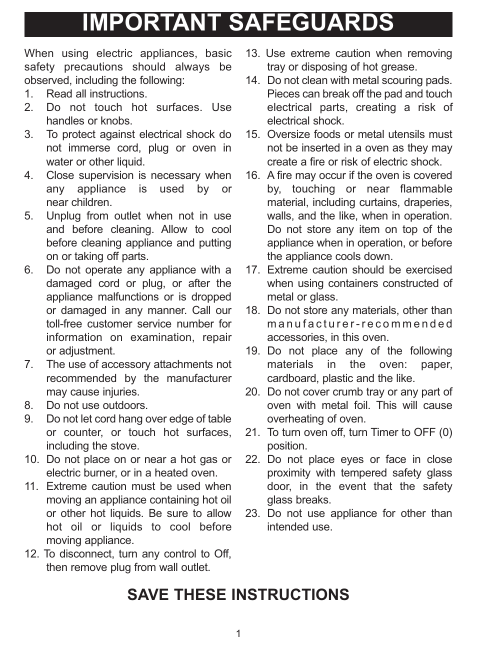 Emerson Radio TOR35 User Manual | 14 pages