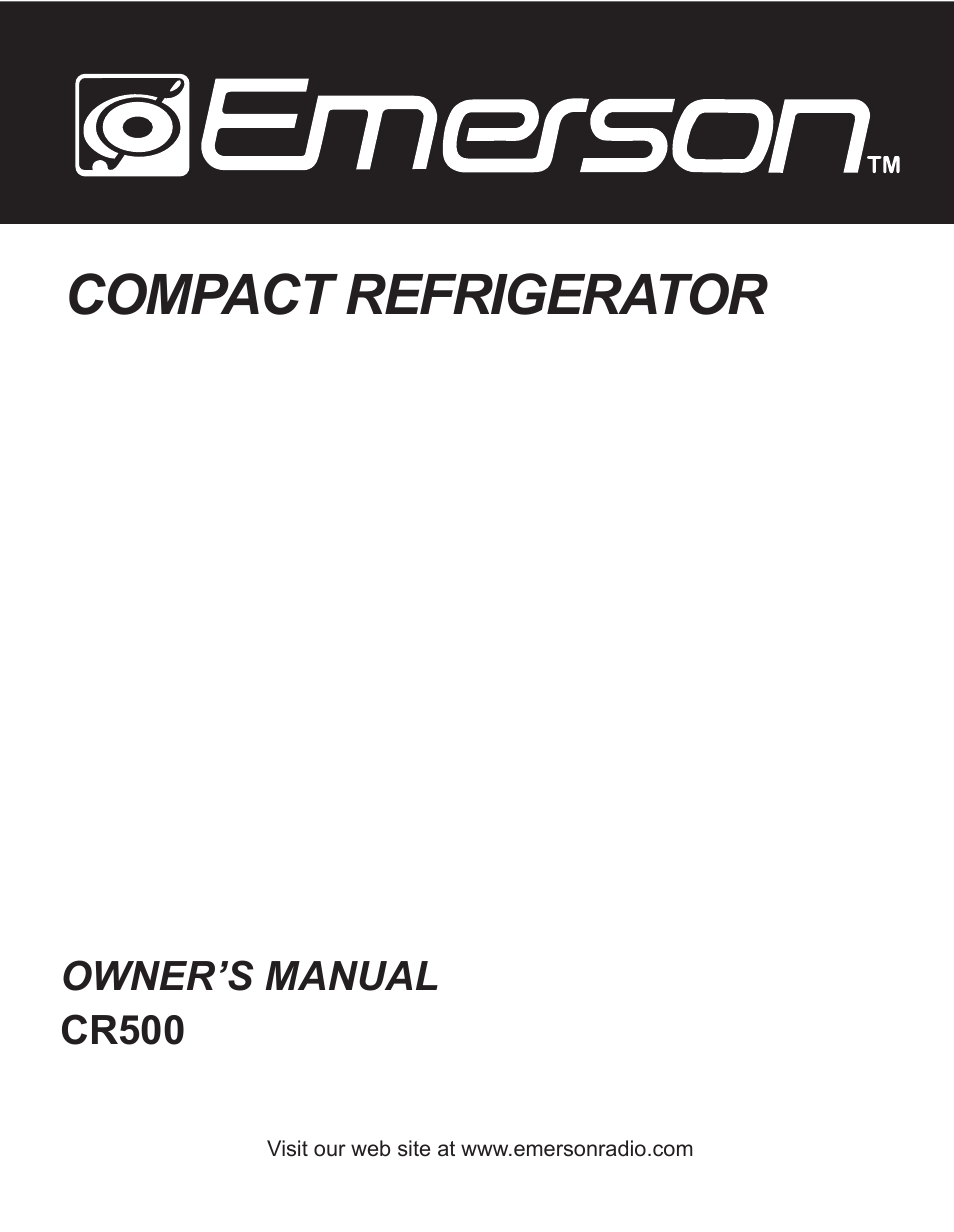 Compact refrigerator | Emerson Radio CR500 User Manual | Page 10 / 11