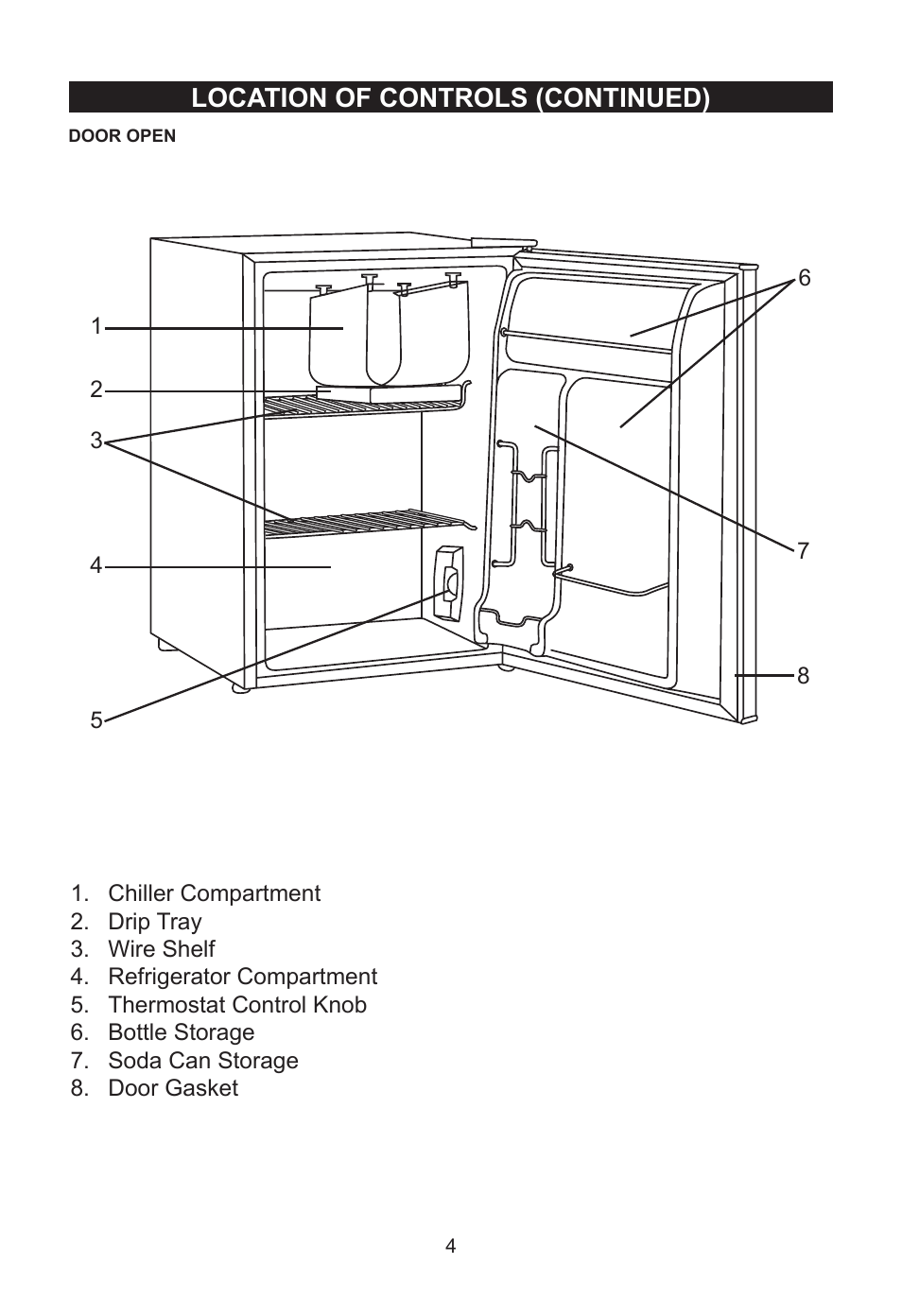 Location of controls (continued) | Emerson Radio CR276BE User Manual | Page 5 / 12