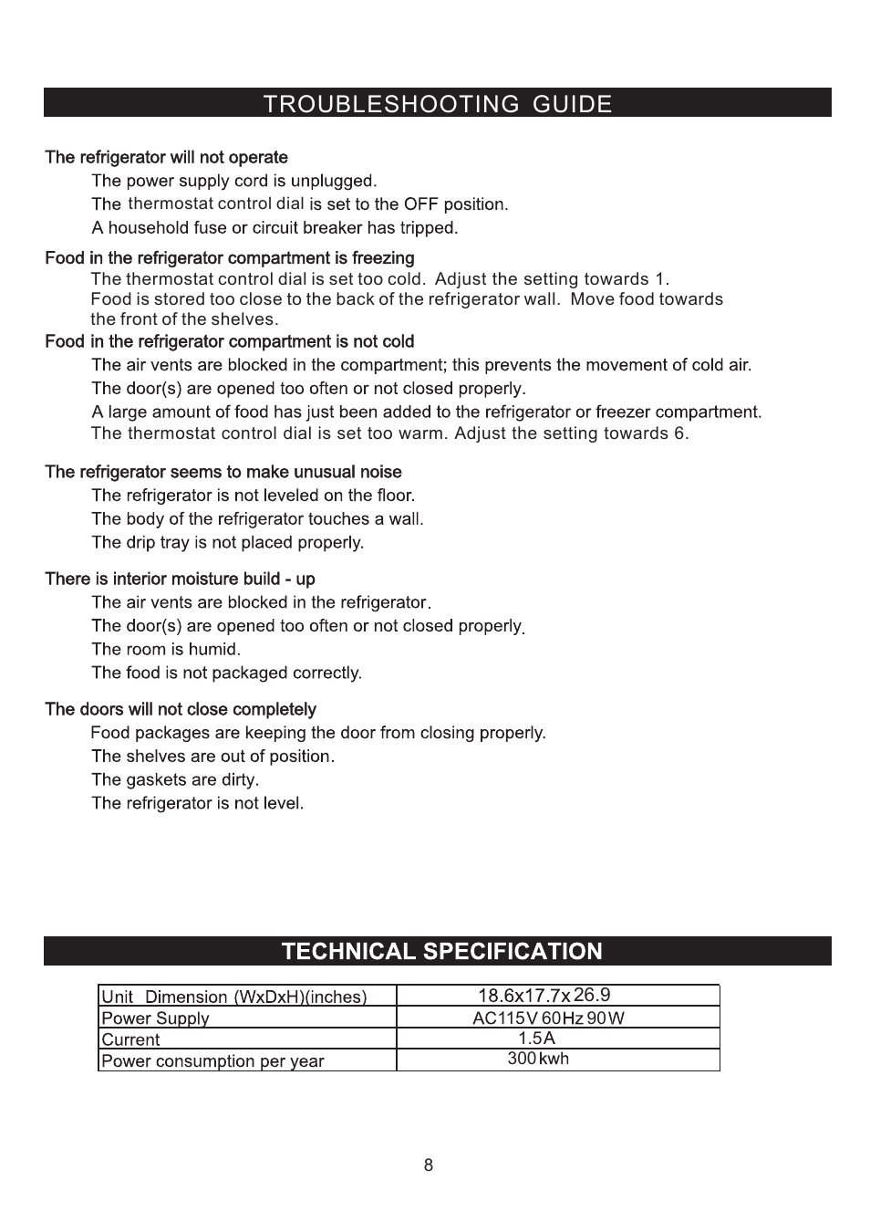 Troubleshooting guide | Emerson Radio CR280 User Manual | Page 8 / 11