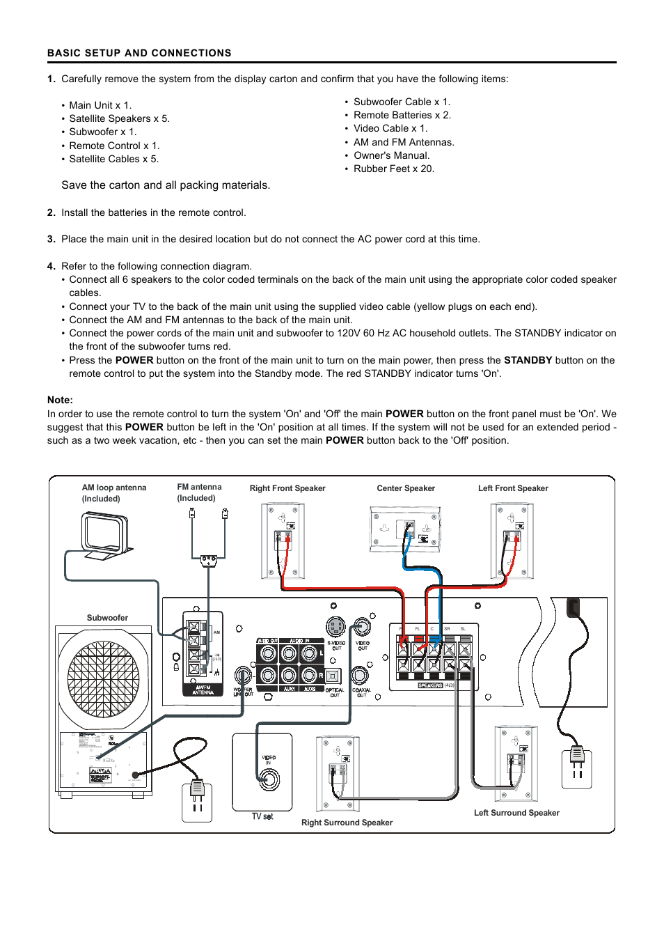 Save the carton and all packing materials | Emerson Radio AV301 Quick Start User Manual | Page 2 / 4