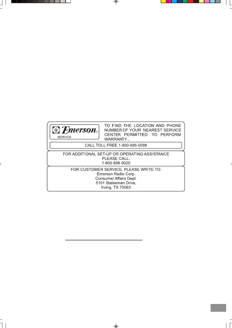 Emerson Radio BAR330 Revised 02/02/2007 - Part 2 User Manual | Page 12 / 14