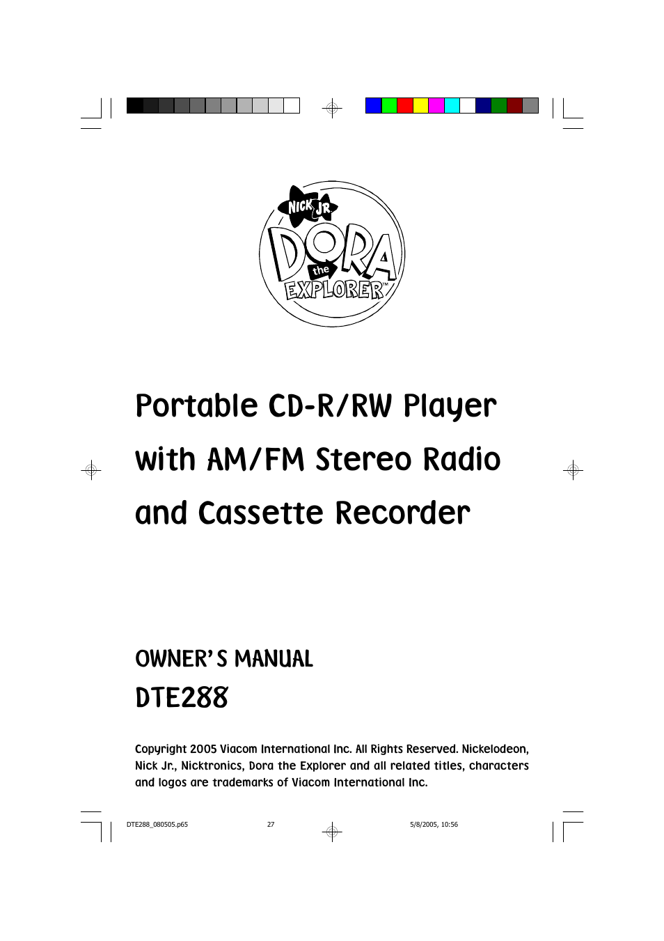 Emerson Radio DTE288 User Manual | 27 pages