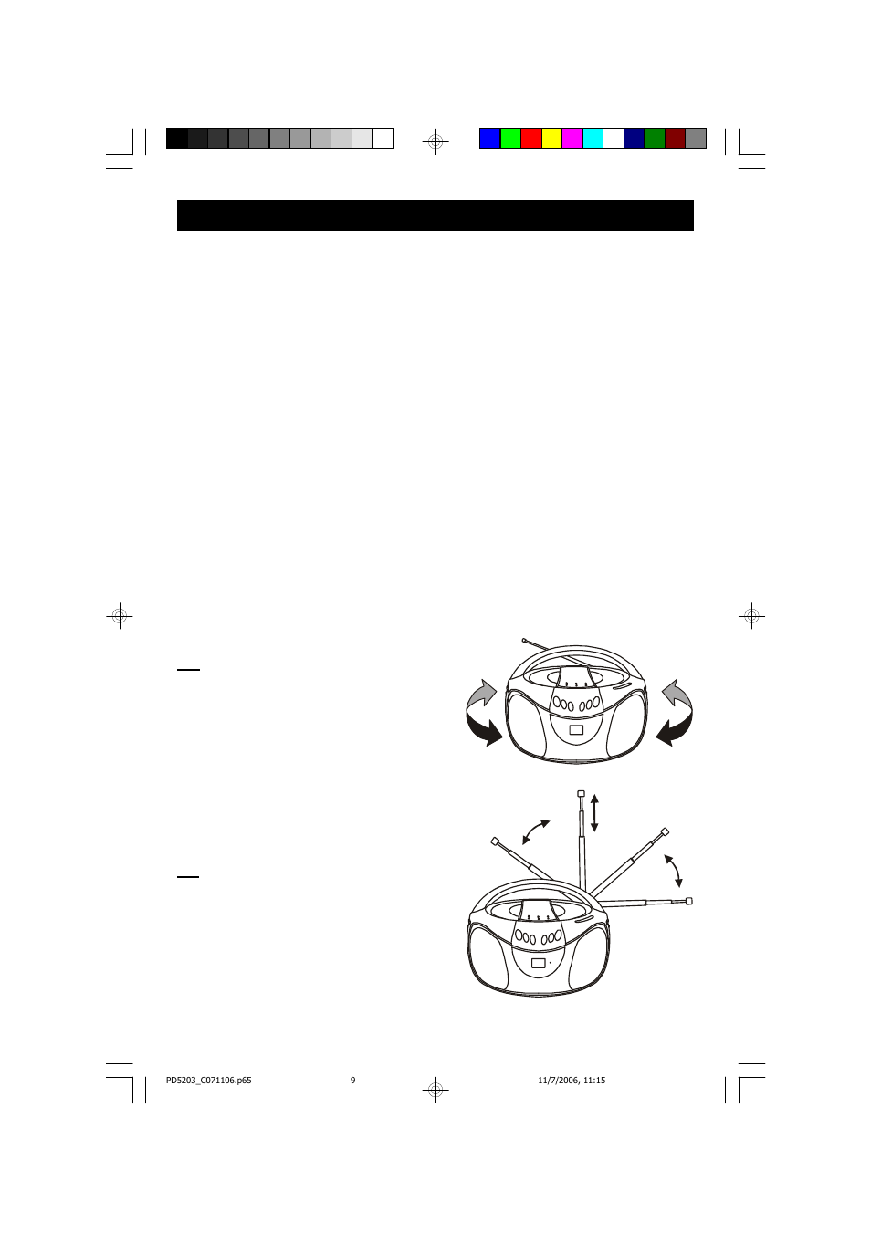 Operating instructions, Listening to the radio | Emerson Radio PD5203 User Manual | Page 10 / 19