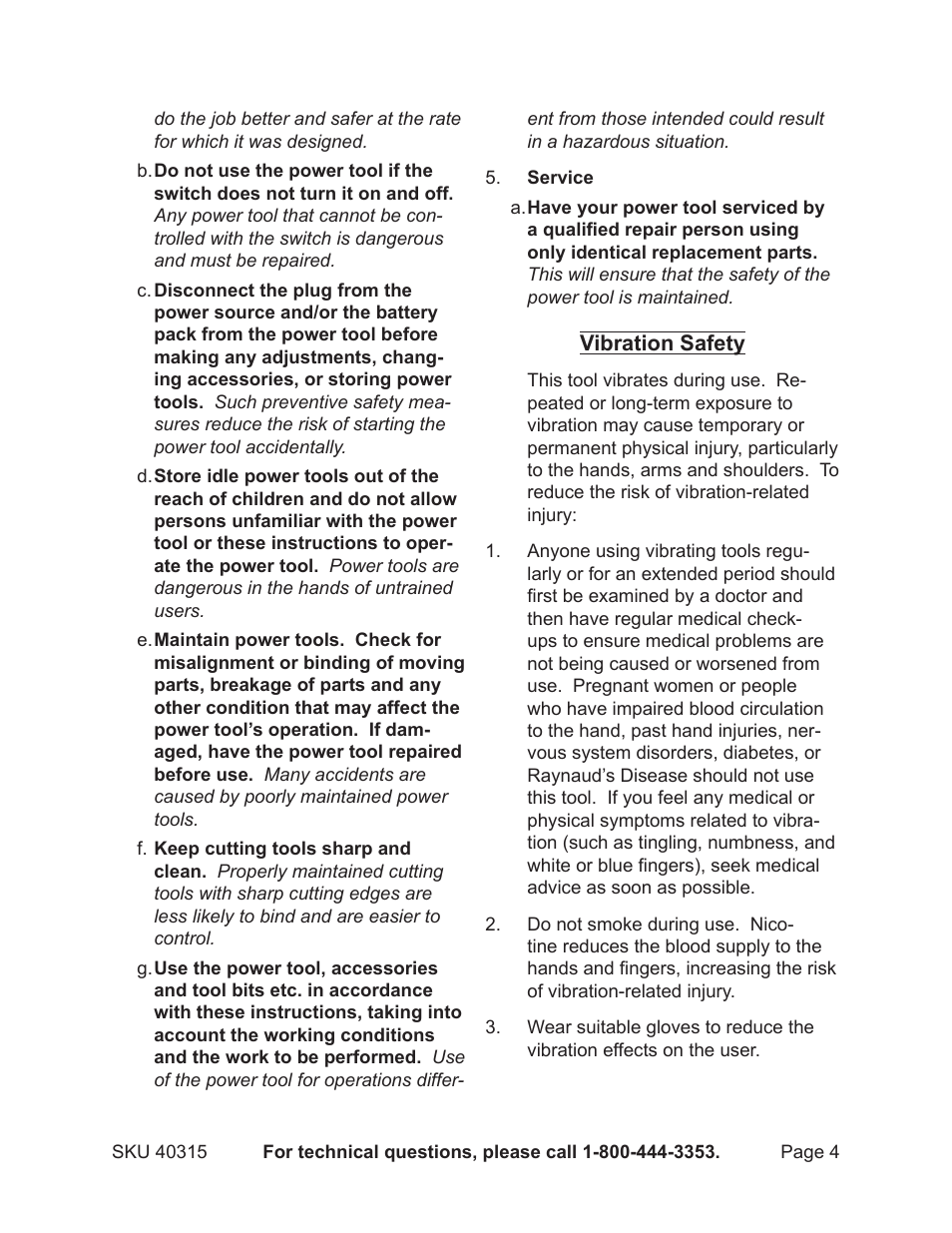 Chicago Electric Powertools 7" PORTABLE WET CUTTING 40315 User Manual | Page 4 / 20