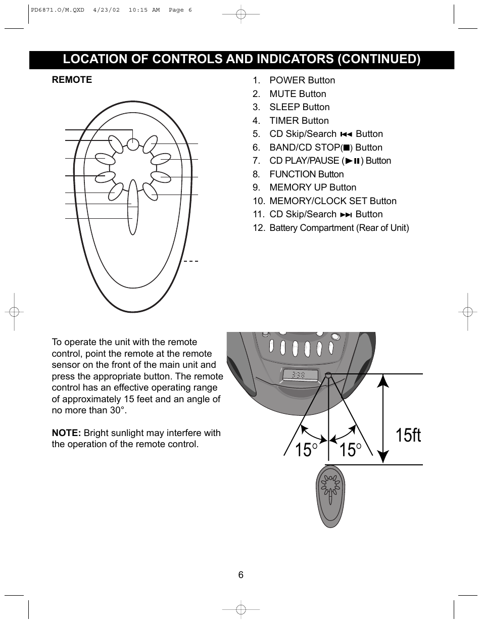 Emerson Radio PD6871 User Manual | Page 6 / 23