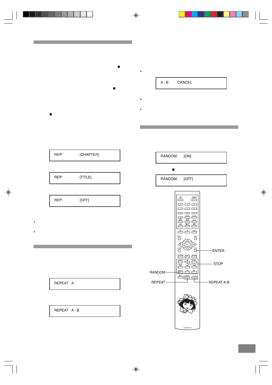 Repeat play, Random play | Emerson Radio DTE328 User Manual | Page 19 / 35