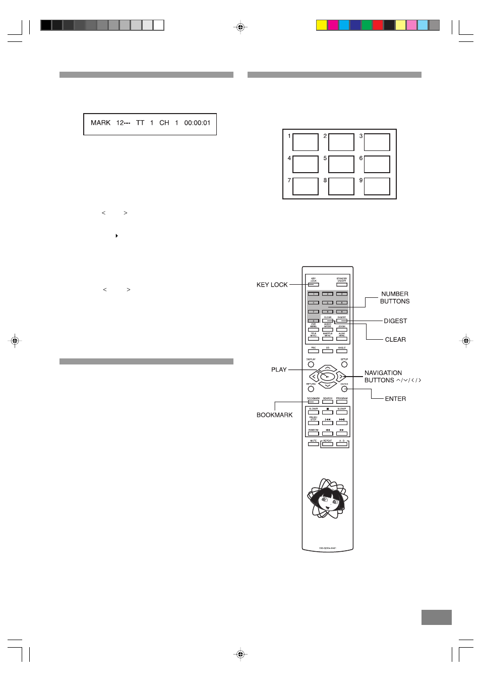 Bookmark, Key lock, Digest | Emerson Radio DTE328 User Manual | Page 31 / 35