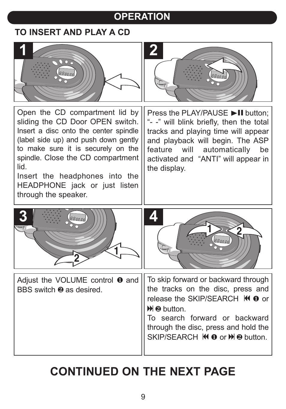 Continued on the next page | Emerson Radio DTE515 User Manual | Page 10 / 21