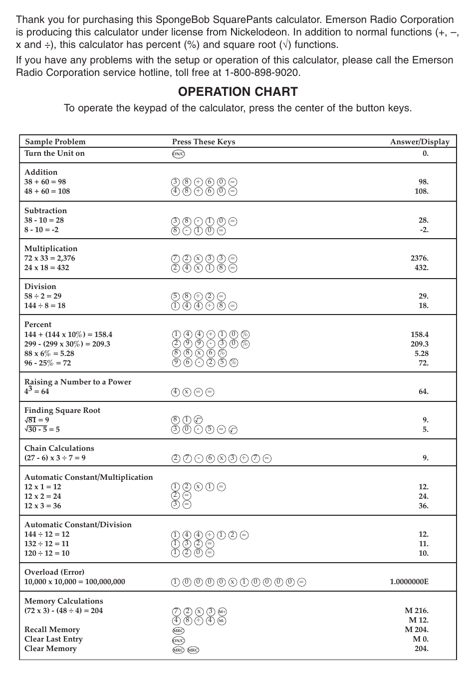 Emerson Radio SB60 User Manual | 2 pages