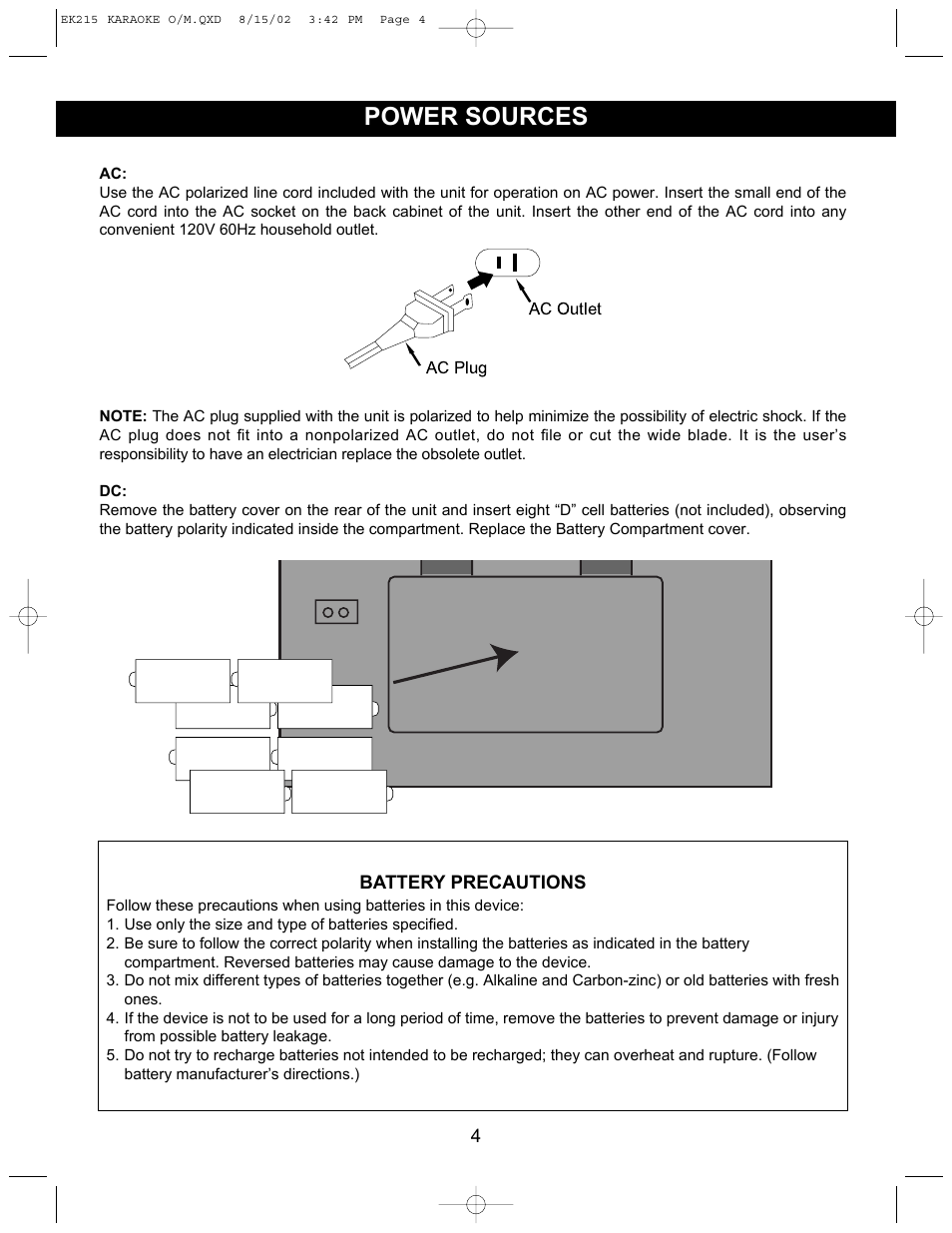 Emerson Radio EK215 User Manual | Page 5 / 16