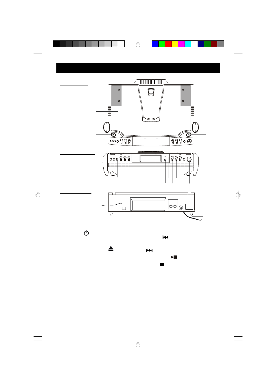 5location of controls and indicators | Emerson Radio ES27 User Manual | Page 6 / 22