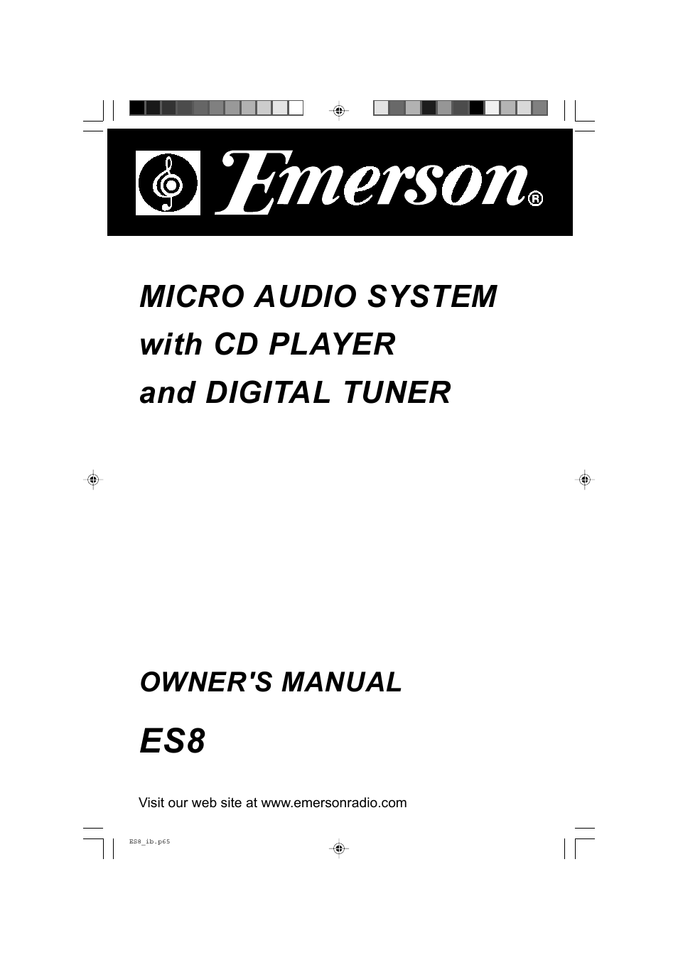 Emerson Radio ES8 User Manual | 20 pages