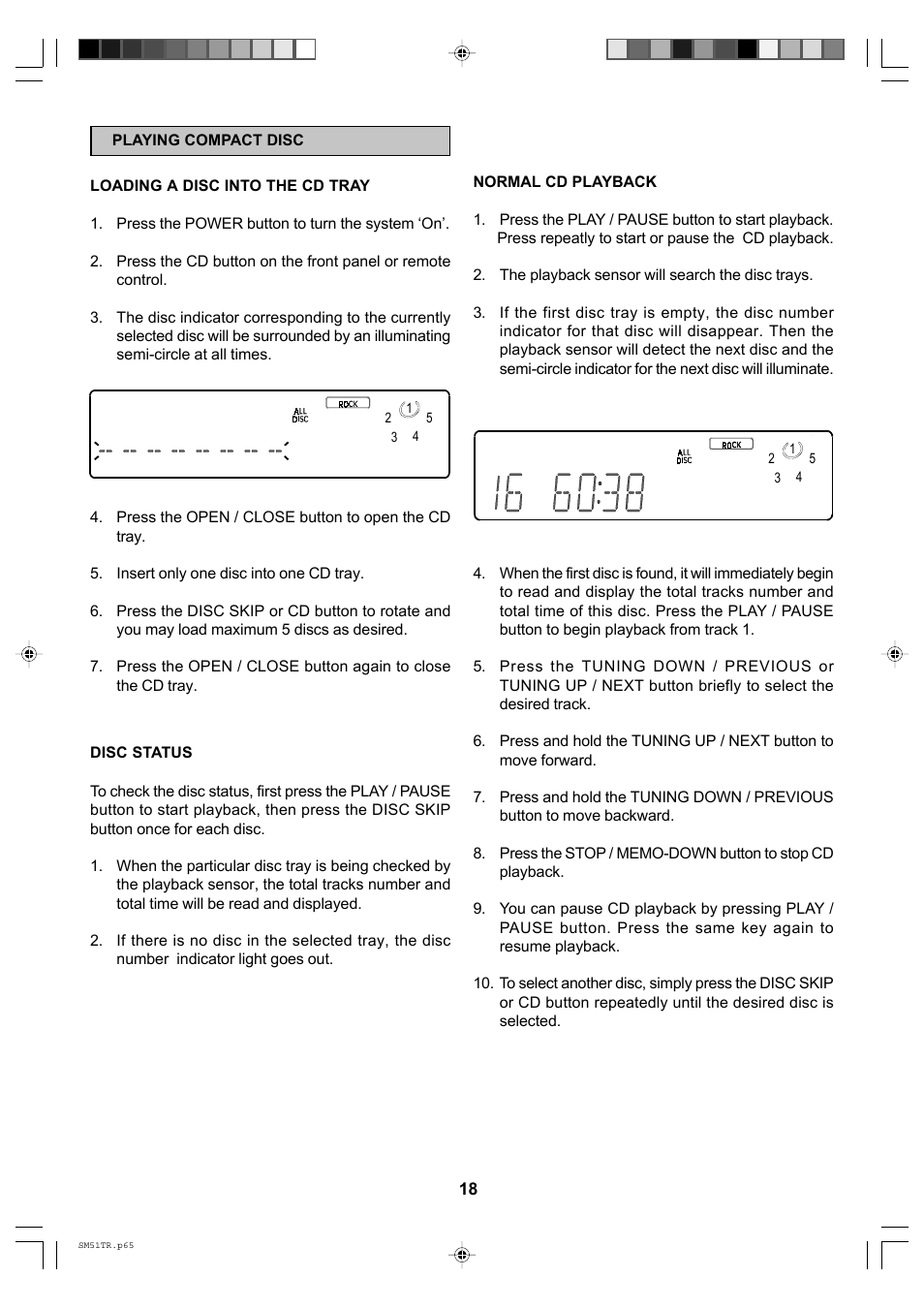 Emerson Radio SM51TR User Manual | Page 19 / 27